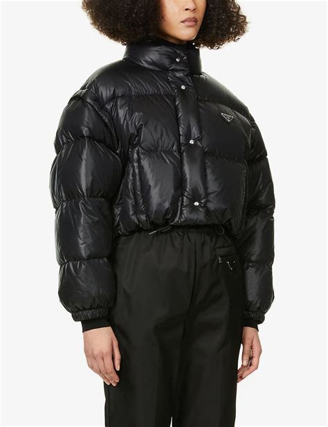 cire cropped puffer jacket prada